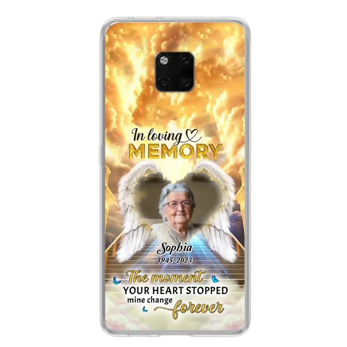 The Moment Your Heart Stopped Mine Changed Forever - Personalized Memorial Oppo/ Huawei/ Xiaomi Case - Upload Photo - Memorial Gift Idea