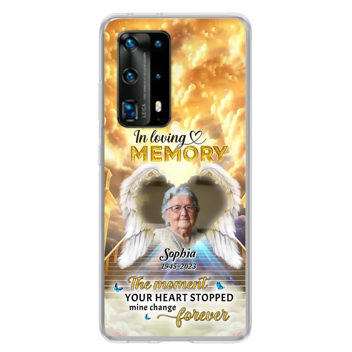 The Moment Your Heart Stopped Mine Changed Forever - Personalized Memorial Oppo/ Huawei/ Xiaomi Case - Upload Photo - Memorial Gift Idea