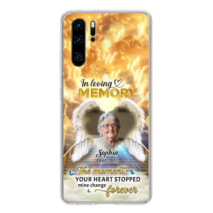 The Moment Your Heart Stopped Mine Changed Forever - Personalized Memorial Oppo/ Huawei/ Xiaomi Case - Upload Photo - Memorial Gift Idea