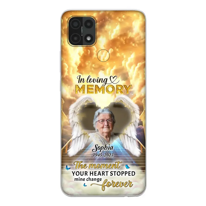 The Moment Your Heart Stopped Mine Changed Forever - Personalized Memorial Oppo/ Huawei/ Xiaomi Case - Upload Photo - Memorial Gift Idea