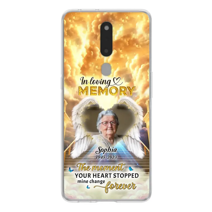 The Moment Your Heart Stopped Mine Changed Forever - Personalized Memorial Oppo/ Huawei/ Xiaomi Case - Upload Photo - Memorial Gift Idea