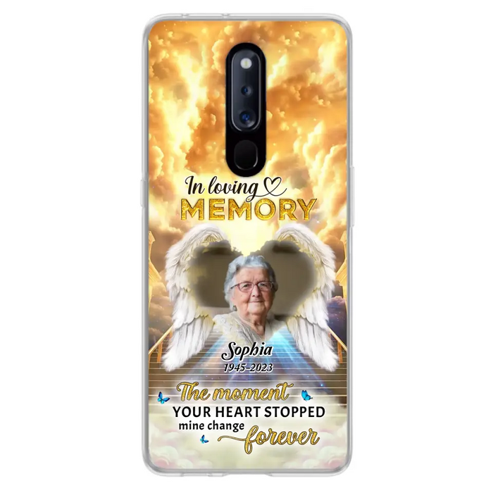 The Moment Your Heart Stopped Mine Changed Forever - Personalized Memorial Oppo/ Huawei/ Xiaomi Case - Upload Photo - Memorial Gift Idea