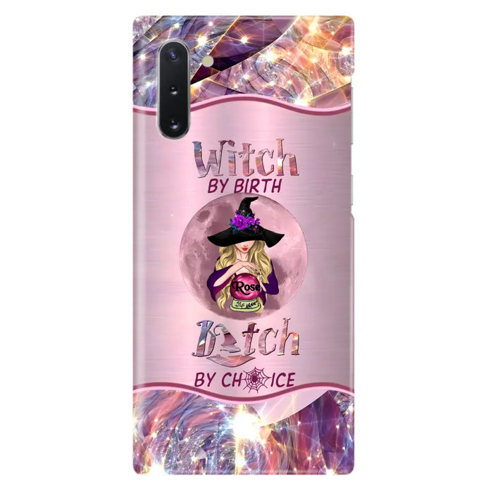 Personalized Witch Phone Case - Halloween Gift Idea For Witch Lovers - Case For iPhone/Samsung  - Witch By Birth Bitch By Choice