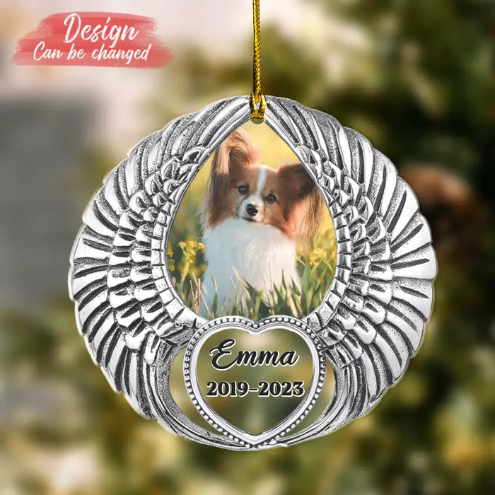 Custom Personalized Memorial Acrylic Ornament - Upload Photo - Christmas Ornament Gift Idea For Family Member/ Pet Lovers