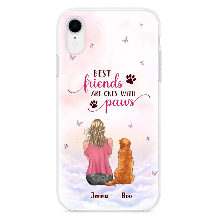 Personalized Dog Mom Phone Case - Up to 5 Dogs - Mother's Day Gift Idea For Dog Lovers - Best Friends Are Ones With Paws - Case for iPhone/Samsung