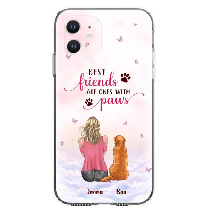Personalized Dog Mom Phone Case - Up to 5 Dogs - Mother's Day Gift Idea For Dog Lovers - Best Friends Are Ones With Paws - Case for iPhone/Samsung