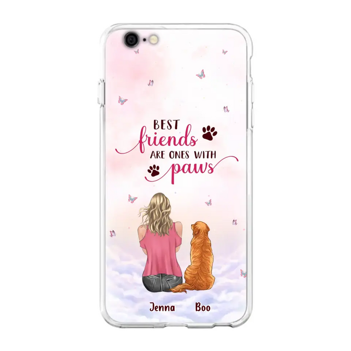 Personalized Dog Mom Phone Case - Up to 5 Dogs - Mother's Day Gift Idea For Dog Lovers - Best Friends Are Ones With Paws - Case for iPhone/Samsung
