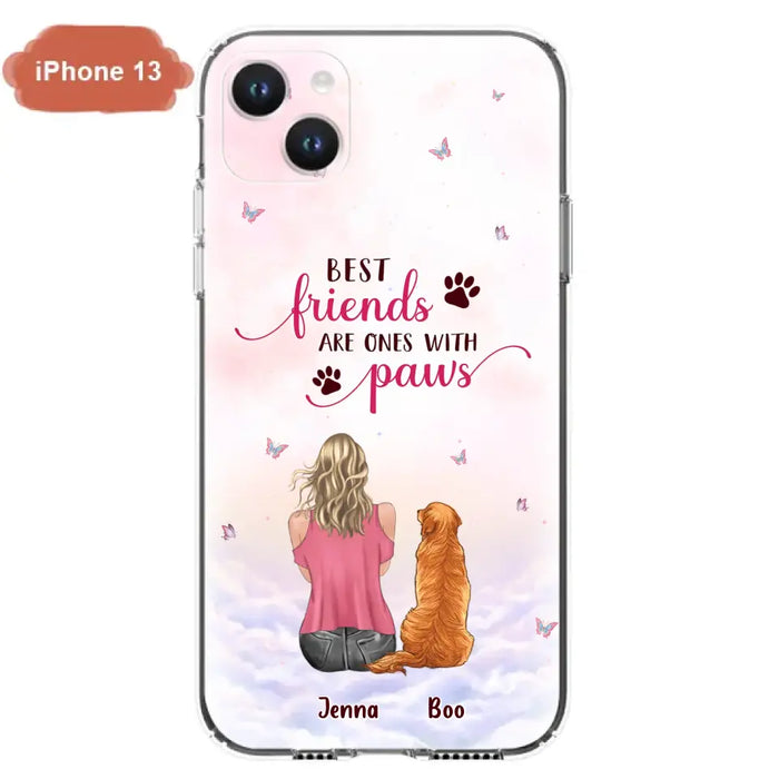 Personalized Dog Mom Phone Case - Up to 5 Dogs - Mother's Day Gift Idea For Dog Lovers - Best Friends Are Ones With Paws - Case for iPhone/Samsung
