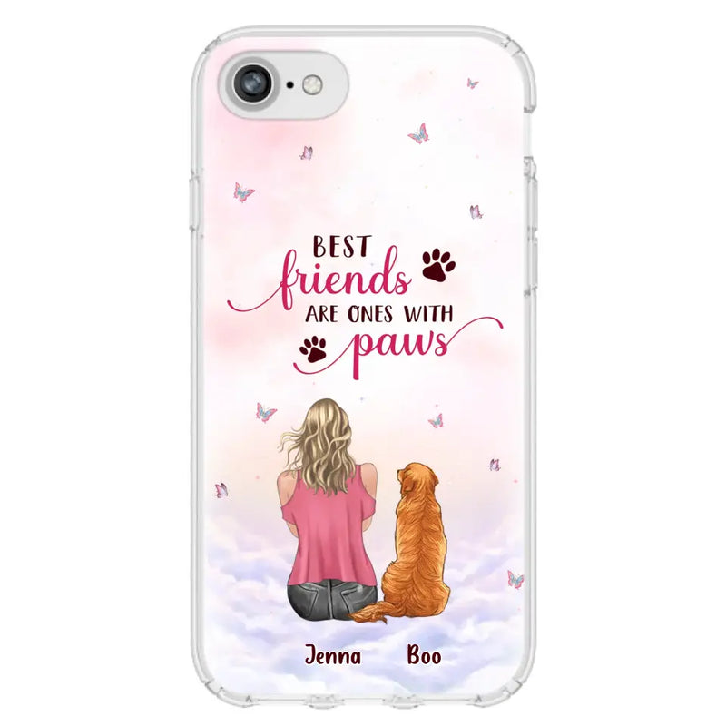 Personalized Dog Mom Phone Case - Up to 5 Dogs - Mother's Day Gift Idea For Dog Lovers - Best Friends Are Ones With Paws - Case for iPhone/Samsung