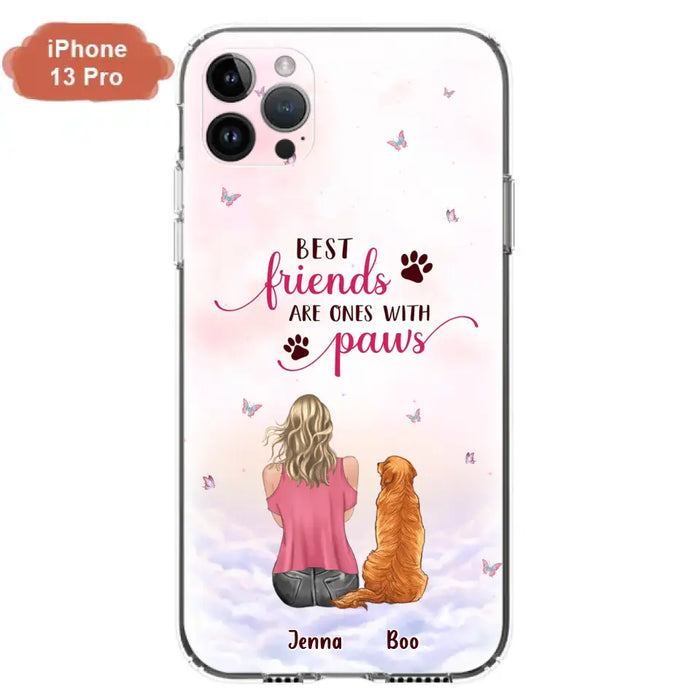 Personalized Dog Mom Phone Case - Up to 5 Dogs - Mother's Day Gift Idea For Dog Lovers - Best Friends Are Ones With Paws - Case for iPhone/Samsung