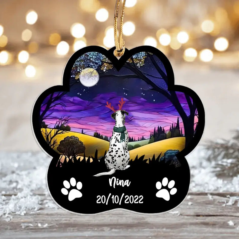 Personalized Memorial Pet Acrylic Ornament - Christmas Gift Idea for Pet Owners