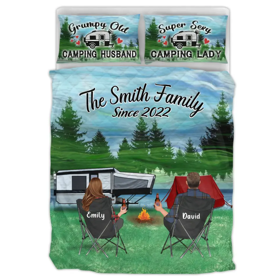 Personalized Cabin Camping Quilt Bed Sets - Gift Idea For Camping Lover/Couple/Family/Friends - Life Is Better At The Cabin main image 1