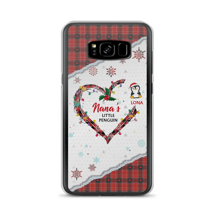 Personalized Christmas Nana Phone Case - Gift Idea For Grandma - Upto 10 Penguins -  Case For iPhone/Samsung