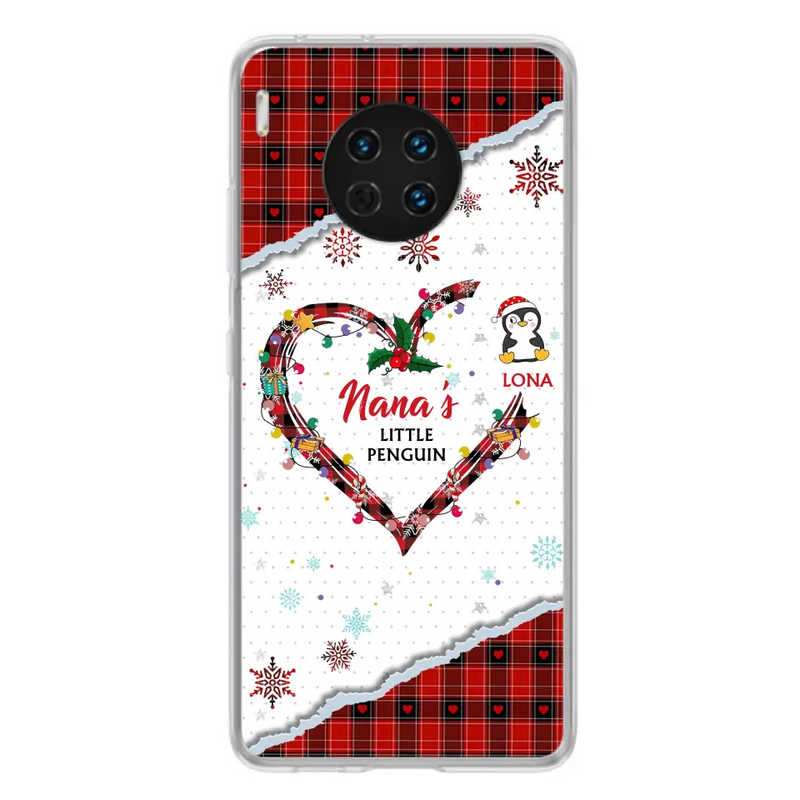 Personalized Christmas Nana Phone Case - Gift Idea For Grandma - Up to 10 Penguins - Case For Oppo/Xiaomi/Huawei