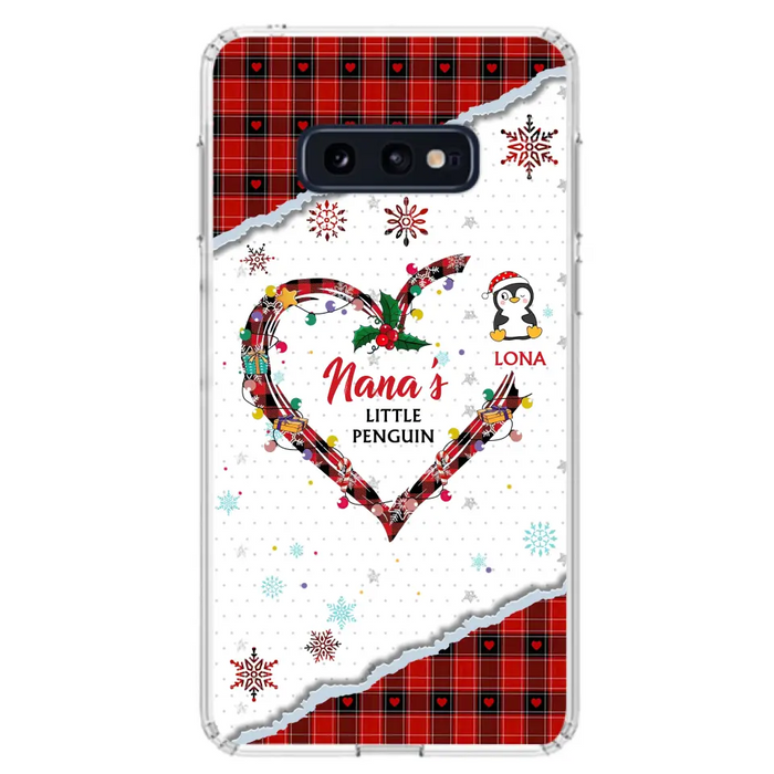 Personalized Christmas Nana Phone Case - Gift Idea For Grandma - Upto 10 Penguins -  Case For iPhone/Samsung