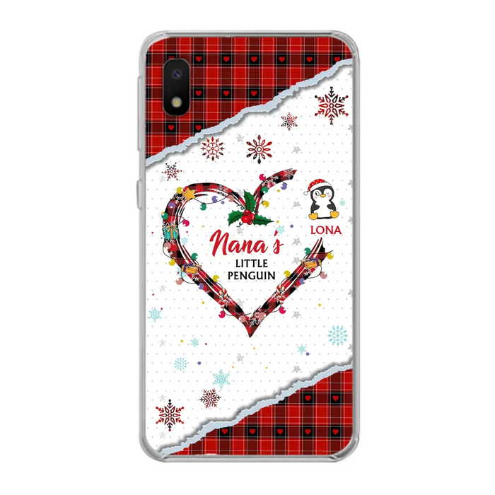 Personalized Christmas Nana Phone Case - Gift Idea For Grandma - Upto 10 Penguins -  Case For iPhone/Samsung