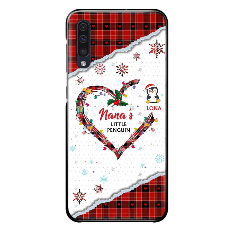 Personalized Christmas Nana Phone Case - Gift Idea For Grandma - Up to 10 Penguins - Case For iPhone/Samsung