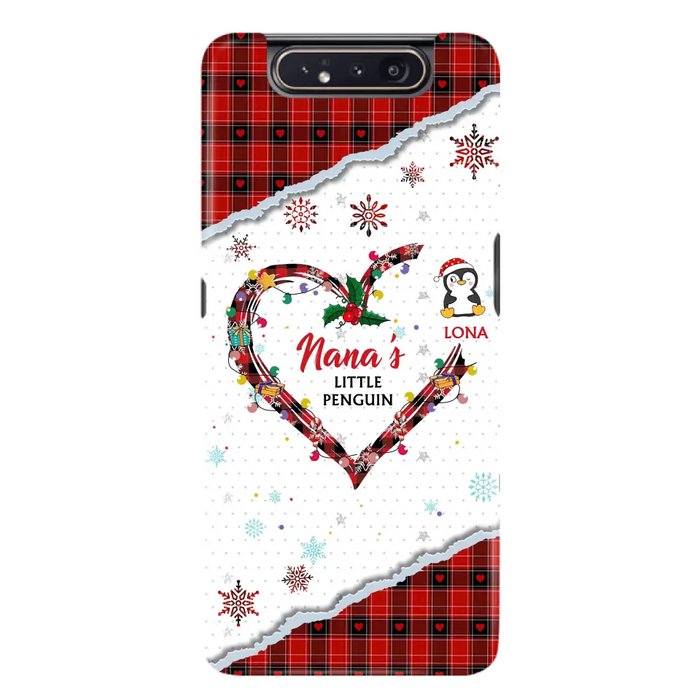 Personalized Christmas Nana Phone Case - Gift Idea For Grandma - Upto 10 Penguins -  Case For iPhone/Samsung