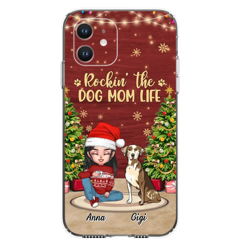 Personalized Dog Mom iPhone/Samsung Case - Christmas Gift Idea For Dogs Lovers - Up to 4 Dogs - Rockin' The Dog Mom Life