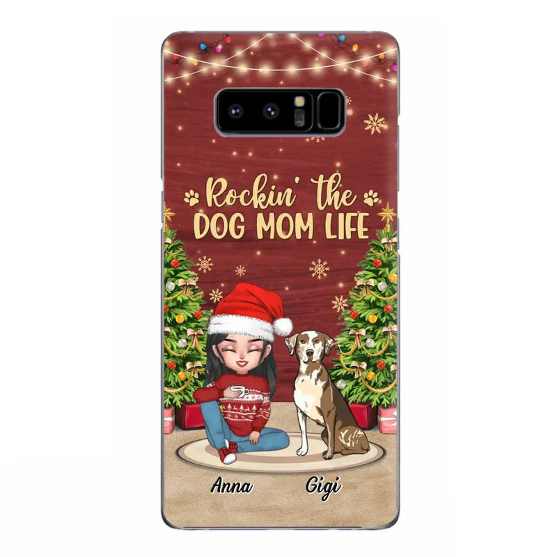 Personalized Dog Mom iPhone/Samsung Case - Christmas Gift Idea For Dogs Lovers - Up to 4 Dogs - Rockin' The Dog Mom Life