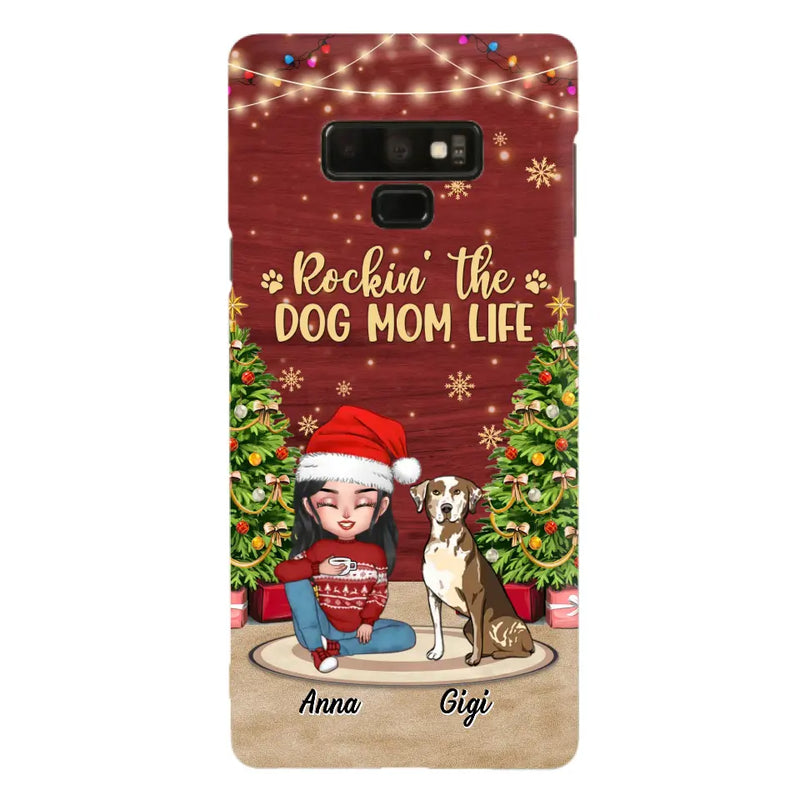 Personalized Dog Mom iPhone/Samsung Case - Christmas Gift Idea For Dogs Lovers - Up to 4 Dogs - Rockin' The Dog Mom Life