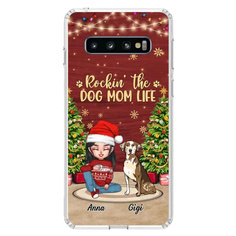 Personalized Dog Mom iPhone/Samsung Case - Christmas Gift Idea For Dogs Lovers - Up to 4 Dogs - Rockin' The Dog Mom Life