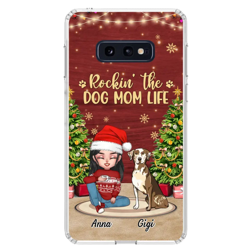 Personalized Dog Mom iPhone/Samsung Case - Christmas Gift Idea For Dogs Lovers - Up to 4 Dogs - Rockin' The Dog Mom Life