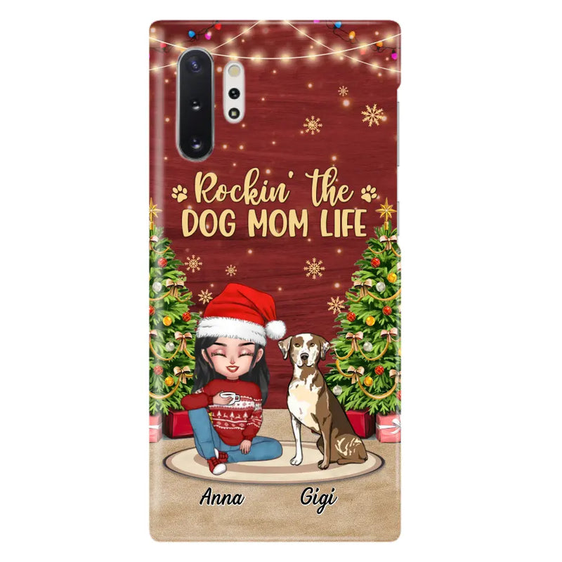Personalized Dog Mom iPhone/Samsung Case - Christmas Gift Idea For Dogs Lovers - Up to 4 Dogs - Rockin' The Dog Mom Life