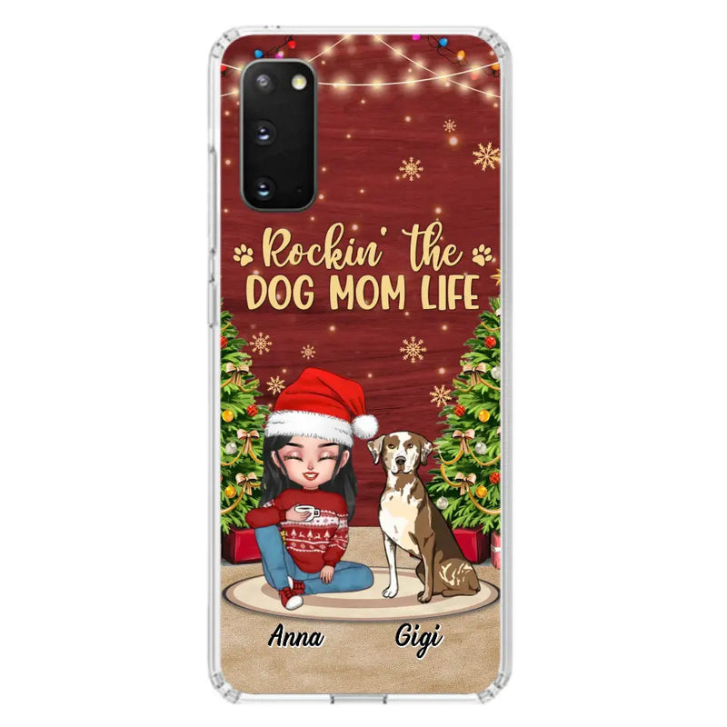 Personalized Dog Mom iPhone/Samsung Case - Christmas Gift Idea For Dogs Lovers - Up to 4 Dogs - Rockin' The Dog Mom Life