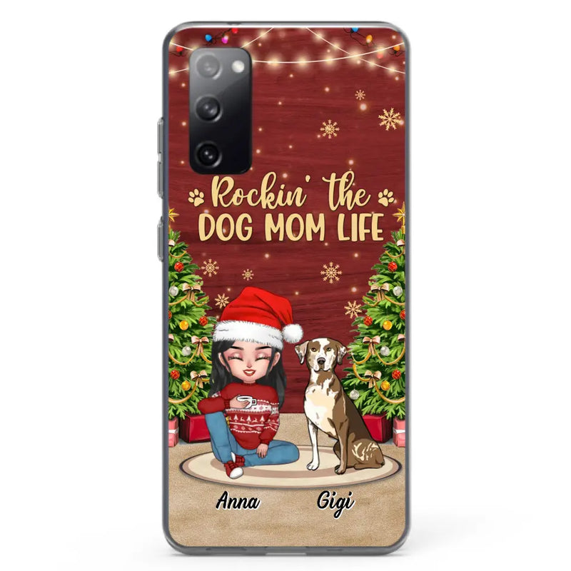Personalized Dog Mom iPhone/Samsung Case - Christmas Gift Idea For Dogs Lovers - Up to 4 Dogs - Rockin' The Dog Mom Life