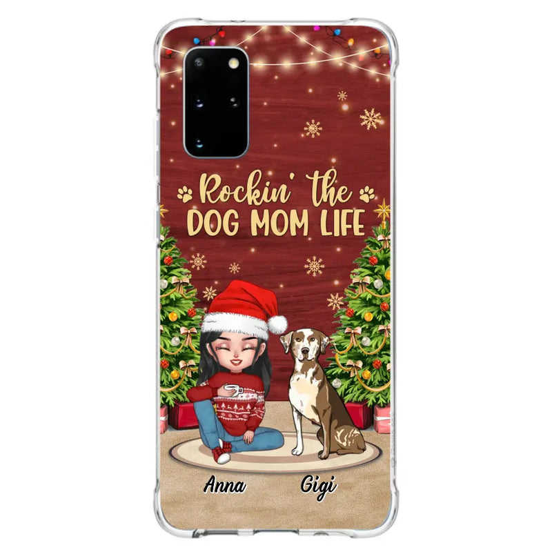 Personalized Dog Mom iPhone/Samsung Case - Christmas Gift Idea For Dogs Lovers - Up to 4 Dogs - Rockin' The Dog Mom Life