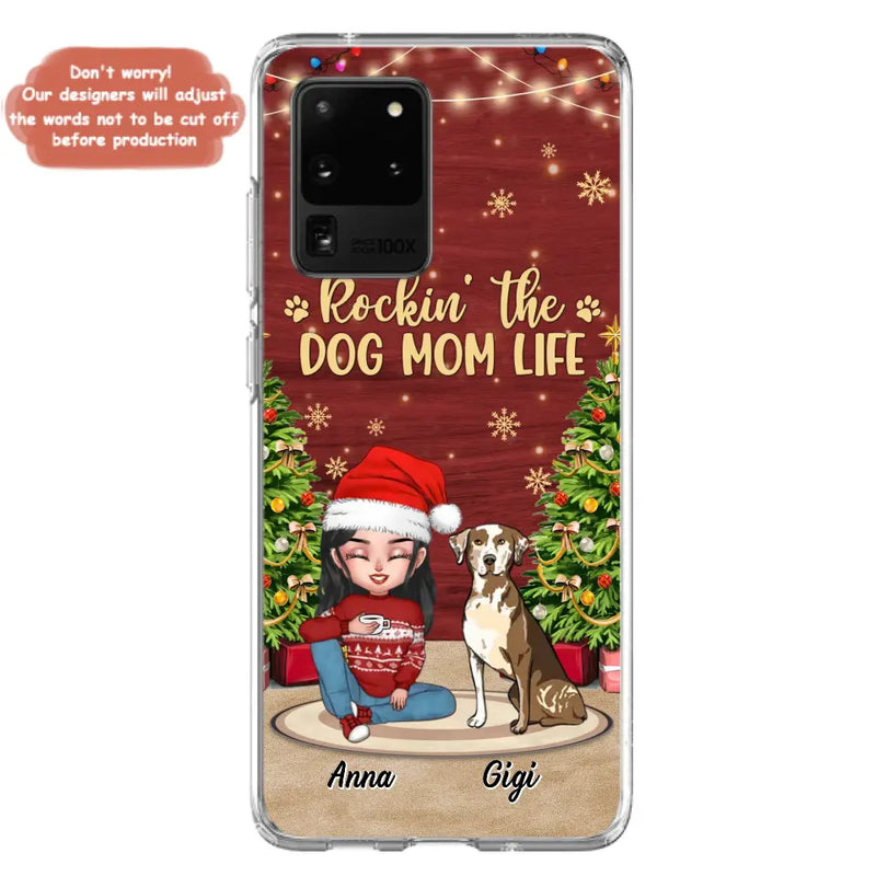 Personalized Dog Mom iPhone/Samsung Case - Christmas Gift Idea For Dogs Lovers - Up to 4 Dogs - Rockin' The Dog Mom Life
