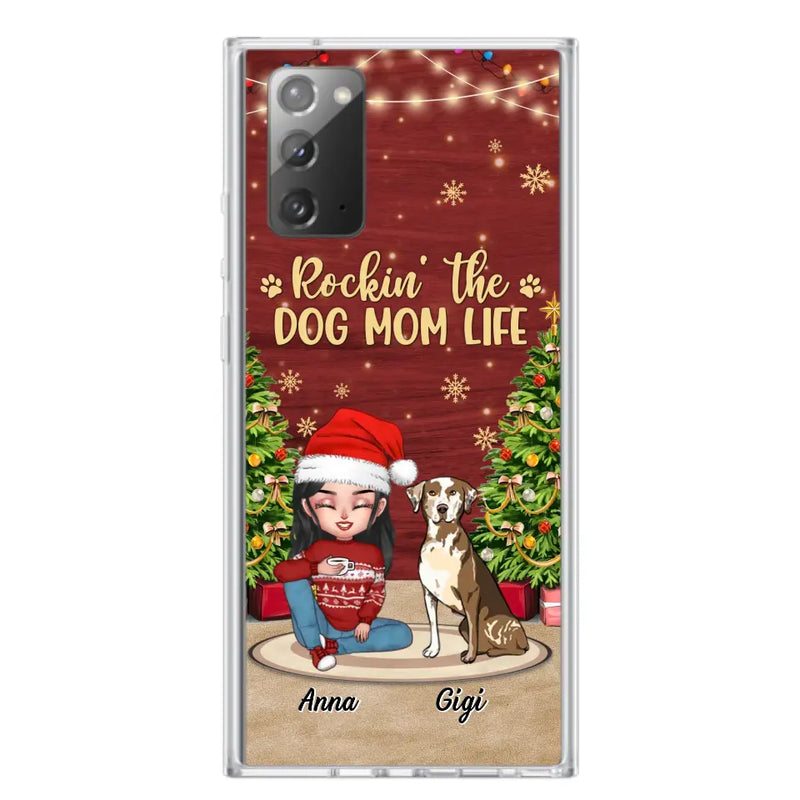 Personalized Dog Mom iPhone/Samsung Case - Christmas Gift Idea For Dogs Lovers - Up to 4 Dogs - Rockin' The Dog Mom Life