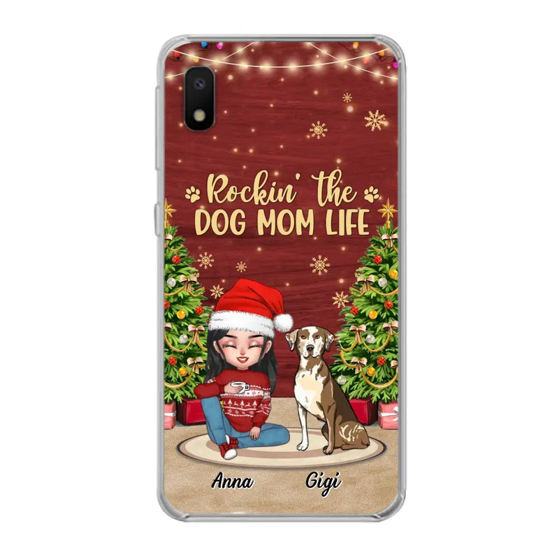 Personalized Dog Mom iPhone/Samsung Case - Christmas Gift Idea For Dogs Lovers - Up to 4 Dogs - Rockin' The Dog Mom Life