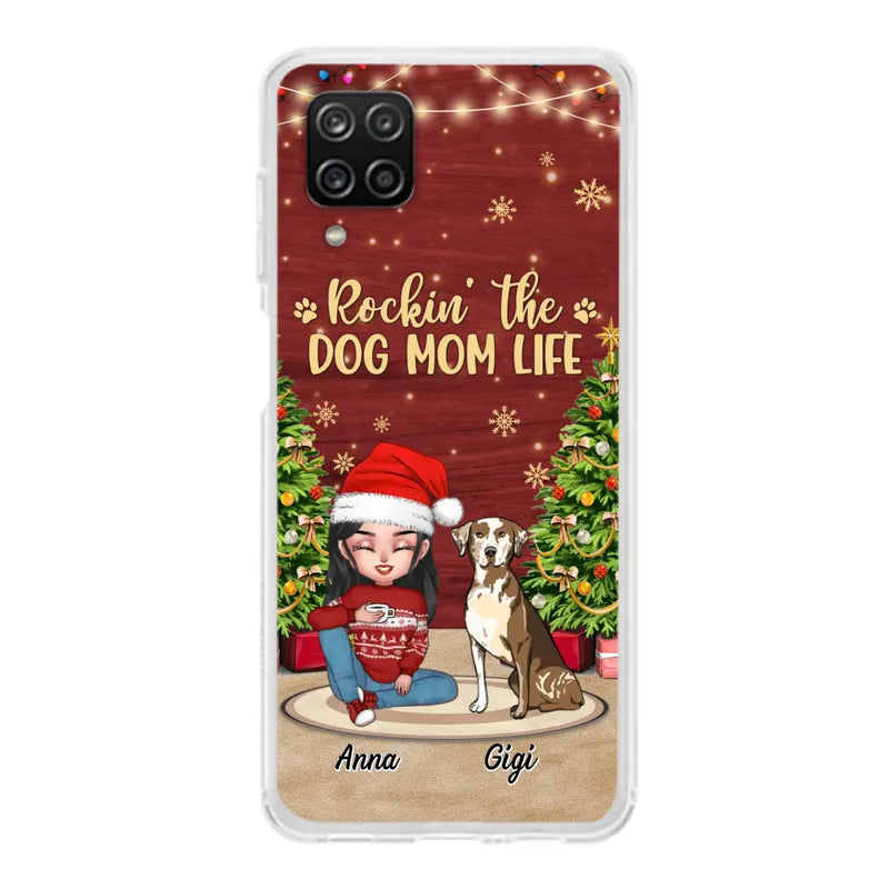 Personalized Dog Mom iPhone/Samsung Case - Christmas Gift Idea For Dogs Lovers - Up to 4 Dogs - Rockin' The Dog Mom Life