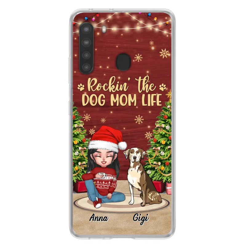 Personalized Dog Mom iPhone/Samsung Case - Christmas Gift Idea For Dogs Lovers - Up to 4 Dogs - Rockin' The Dog Mom Life