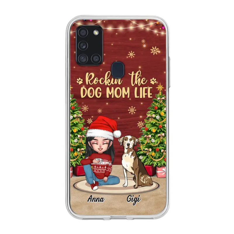 Personalized Dog Mom iPhone/Samsung Case - Christmas Gift Idea For Dogs Lovers - Up to 4 Dogs - Rockin' The Dog Mom Life