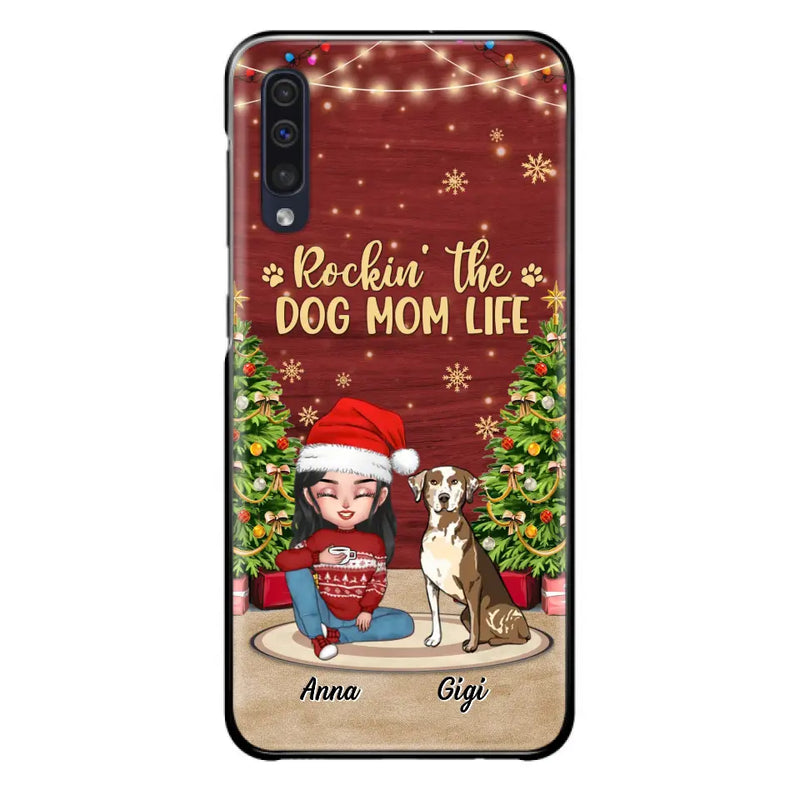 Personalized Dog Mom iPhone/Samsung Case - Christmas Gift Idea For Dogs Lovers - Up to 4 Dogs - Rockin' The Dog Mom Life