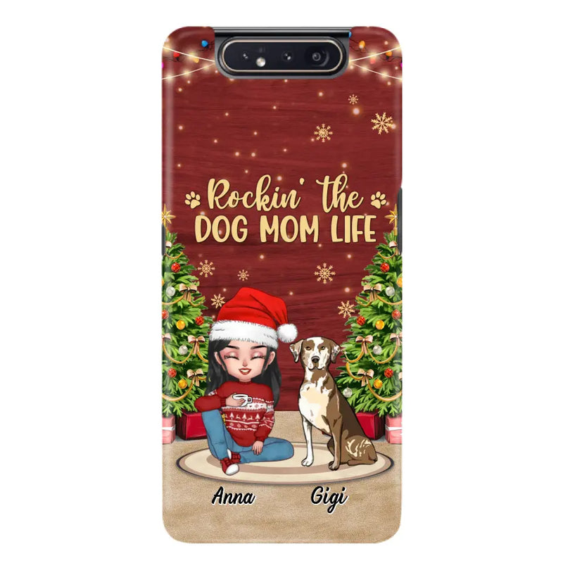 Personalized Dog Mom iPhone/Samsung Case - Christmas Gift Idea For Dogs Lovers - Up to 4 Dogs - Rockin' The Dog Mom Life