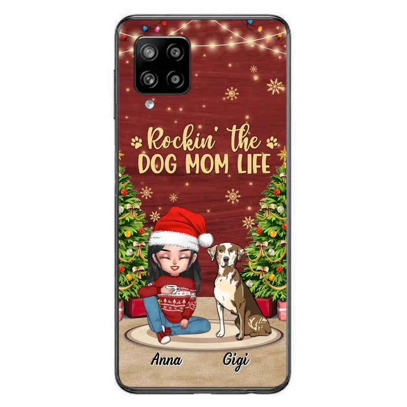 Personalized Dog Mom iPhone/Samsung Case - Christmas Gift Idea For Dogs Lovers - Up to 4 Dogs - Rockin' The Dog Mom Life