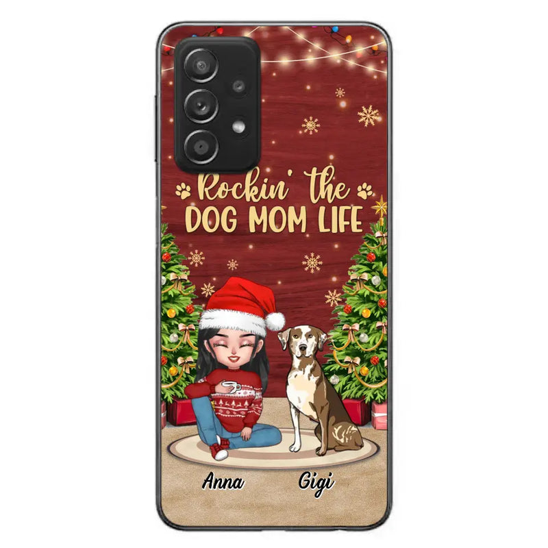 Personalized Dog Mom iPhone/Samsung Case - Christmas Gift Idea For Dogs Lovers - Up to 4 Dogs - Rockin' The Dog Mom Life