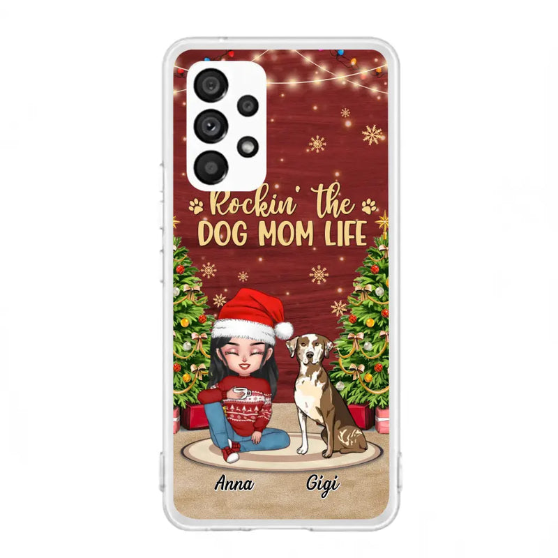 Personalized Dog Mom iPhone/Samsung Case - Christmas Gift Idea For Dogs Lovers - Up to 4 Dogs - Rockin' The Dog Mom Life