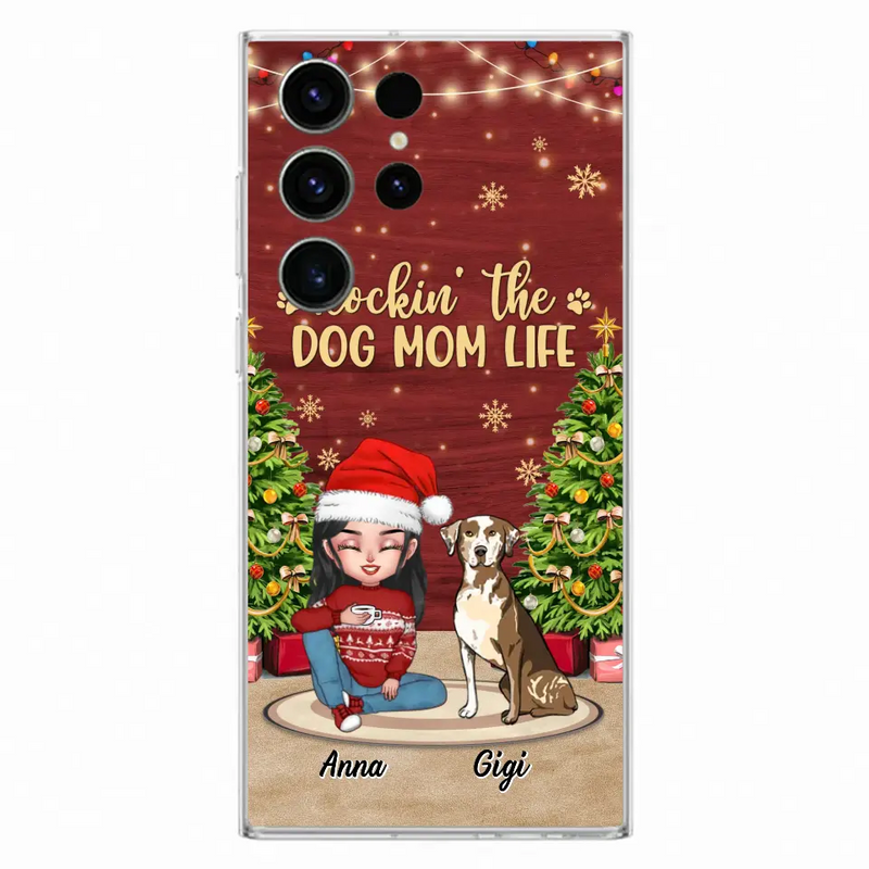 Personalized Dog Mom iPhone/Samsung Case - Christmas Gift Idea For Dogs Lovers - Up to 4 Dogs - Rockin' The Dog Mom Life