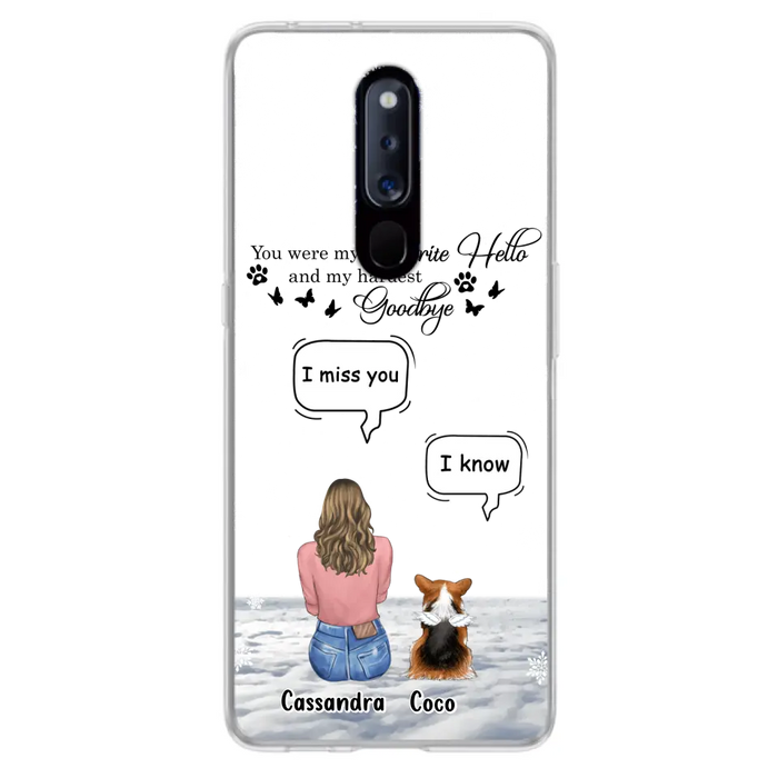 Personalized Pet Phone Case - Upto 4 Pets - Gift Idea For Couple/Dog/Cat Lover - You Were My Favorite Hello And My Hardest Goodbye - Case For Oppo/Xiaomi/Huawei