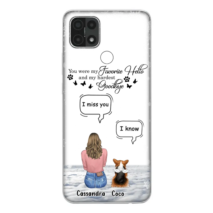 Personalized Pet Phone Case - Upto 4 Pets - Gift Idea For Couple/Dog/Cat Lover - You Were My Favorite Hello And My Hardest Goodbye - Case For Oppo/Xiaomi/Huawei