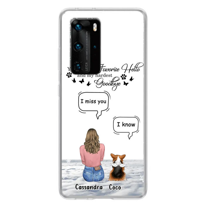 Personalized Pet Phone Case - Upto 4 Pets - Gift Idea For Couple/Dog/Cat Lover - You Were My Favorite Hello And My Hardest Goodbye - Case For Oppo/Xiaomi/Huawei