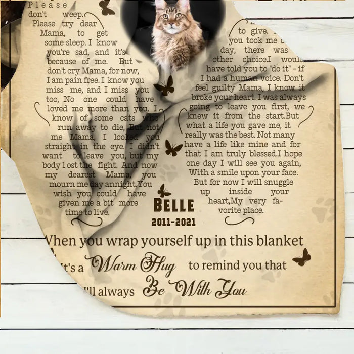 Don't Cry Sweet Mama - Personalized Memorial Single Layer Fleece/ Quilt Blanket - Memorial Gift Idea For Pet Lover - Upload Photo