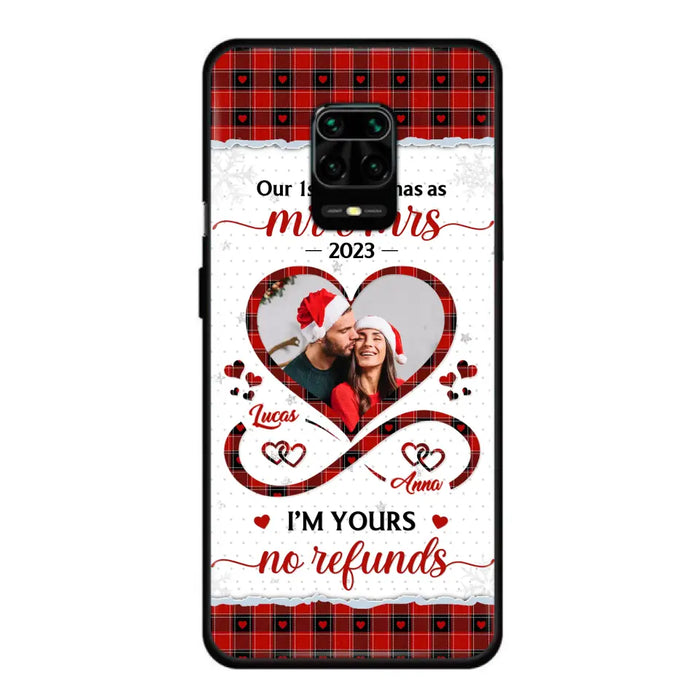 Custom Personalized Couple Photo Phone Case - Christmas Gift Idea For Couple/ Him/ Her - Our 1st Christmas As Mr & Mrs - Case For Oppo/ Xiaomi/ Huawei