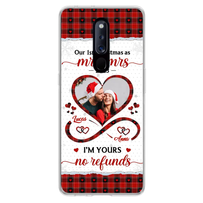 Custom Personalized Couple Photo Phone Case - Christmas Gift Idea For Couple/ Him/ Her - Our 1st Christmas As Mr & Mrs - Case For Oppo/ Xiaomi/ Huawei