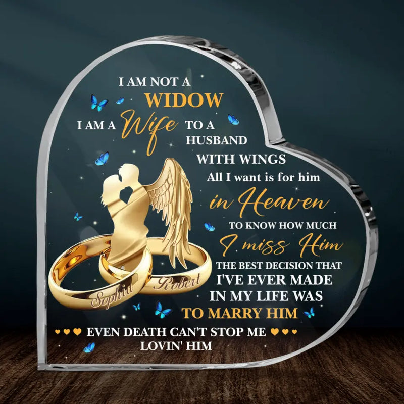 Personalized Memorial Couple Acrylic Plaque - Memorial Gift Idea For Loss Of Husband - I Miss Him
